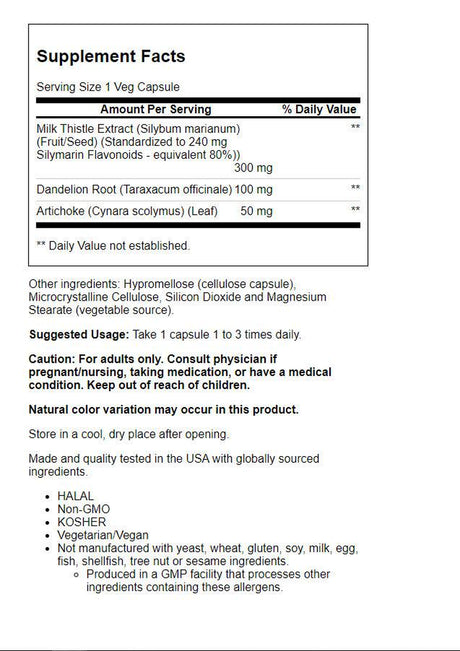 NOW Supplements, Milk Thistle Extract, Double Strength 300 Mg, Silymarin (240 Mg), Supports Liver Function*, with Artichoke and Dandelion, 200 Veg Capsules