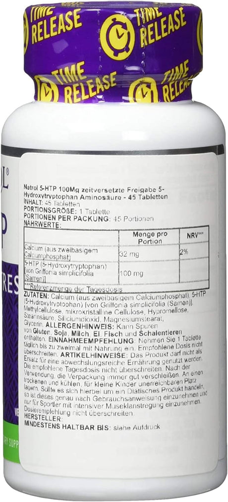 5-Htp 100Mg Time Release by Natrol - 45 Tab, 2 Pack