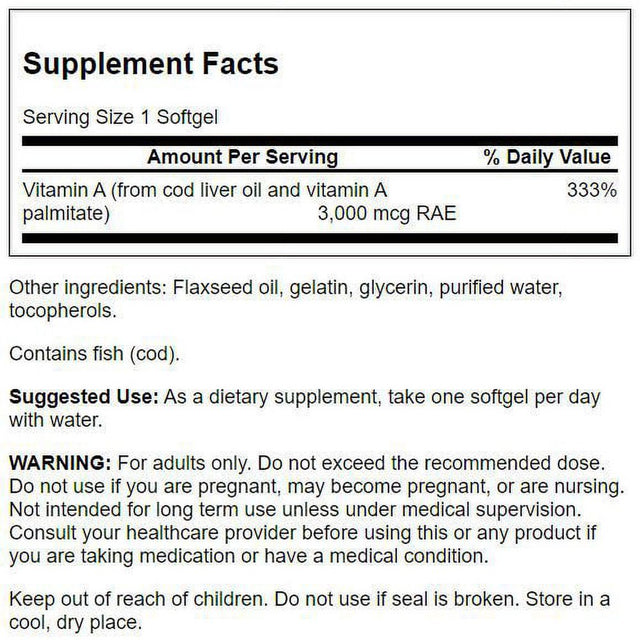 Swanson Vitamin a 10,000 Iu 250 Softgels