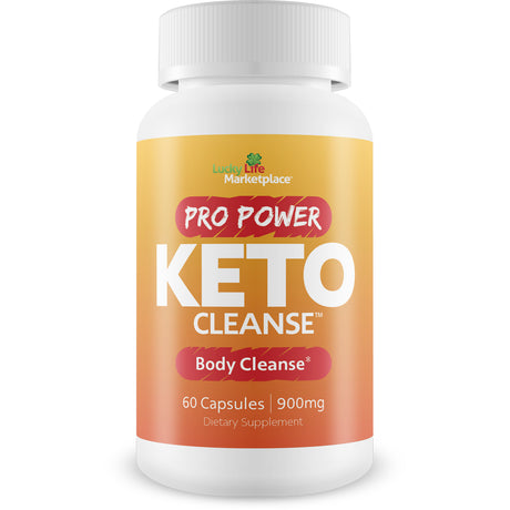 PRO POWER KETO CLEANSE - PLANT BASED BODY CLEANSE W/ PROBIOTICS - KETO CLEANSE to AID HEALTHY KETONE LEVELS for ENERGY - SUPPORT NUTRIENT ABSORPTION & DETOXIFICATION - PROMOTE BODY HEALTH & WELLNESS