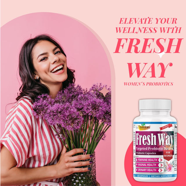 Fresh Way Acidophilus Probiotic for Women, Supports Digestive Balance, Ph Balance 60 Capsules by Therefore