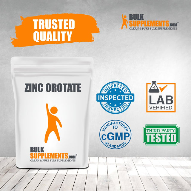 Bulksupplements.Com Zinc Orotate Powder - Pure Zinc - Zinc 15 Mg - Vegan Zinc Supplements - Zinc Immune Support - Elemental Zinc (5 Kilograms)