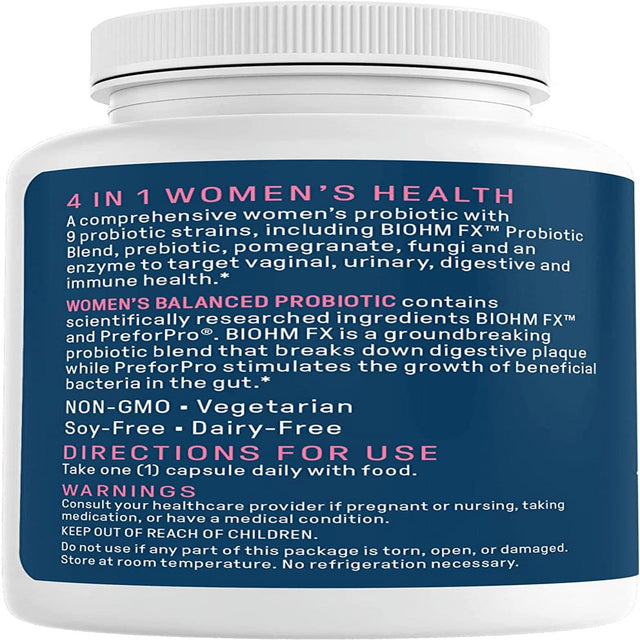 Biohm Women'S Balanced Probiotic -- 30 Billion Cfus - 30 Veggie Capsules - Pack of 1