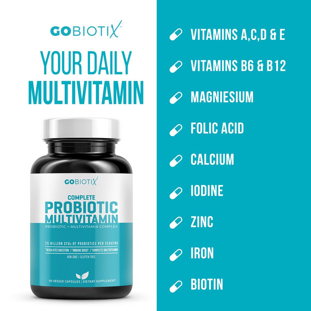 Probiotic Multivitamin | Immune Boost & Digestive Health, Flora Probiotic | Gluten Free