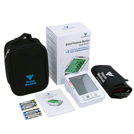 Vaunn Medical Automatic Upper Arm Blood Pressure Monitor (BPM) with Cuff