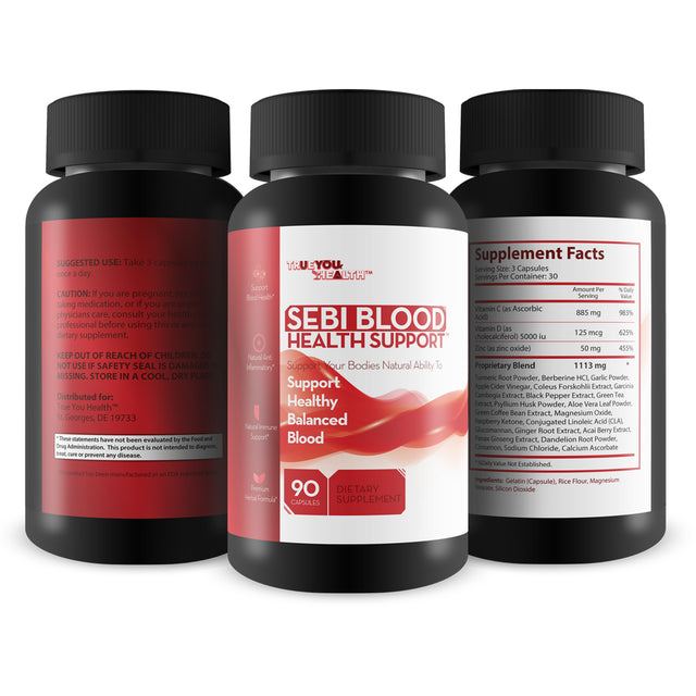 Sebi Blood Health Support - Support Your Bodies Natural Ability to Support Healthy Balanced Blood - Inspired by Dr Sebi Blood Health - Help Improve Blood Flow & Reduce Oxidative Stress Naturally