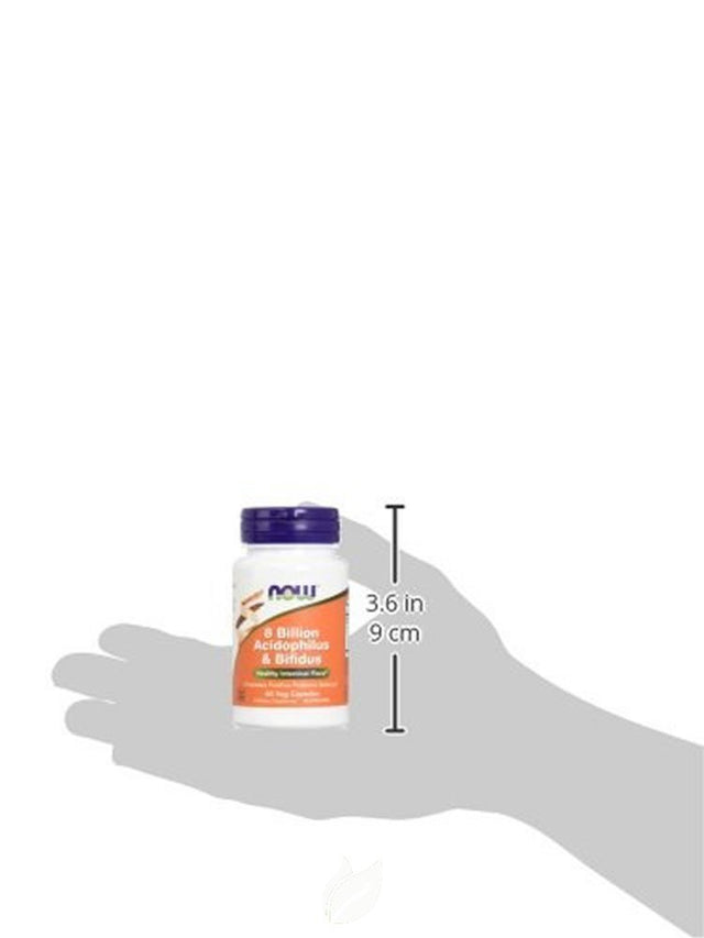 NOW Supplements 8 Billion Acidoph/Bifidus 60 Vcaps