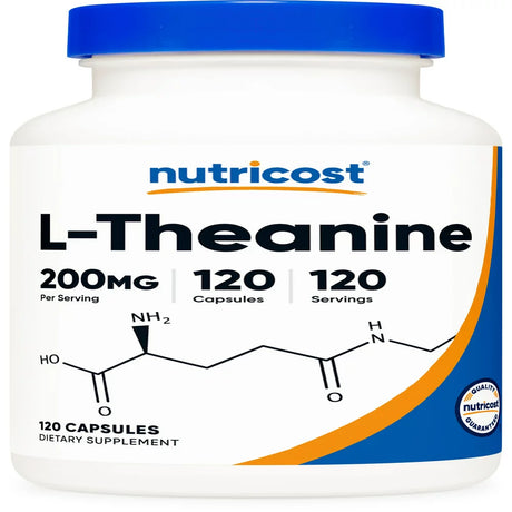 L-Theanine, 200 Mg, 120 Capsules, Nutricost