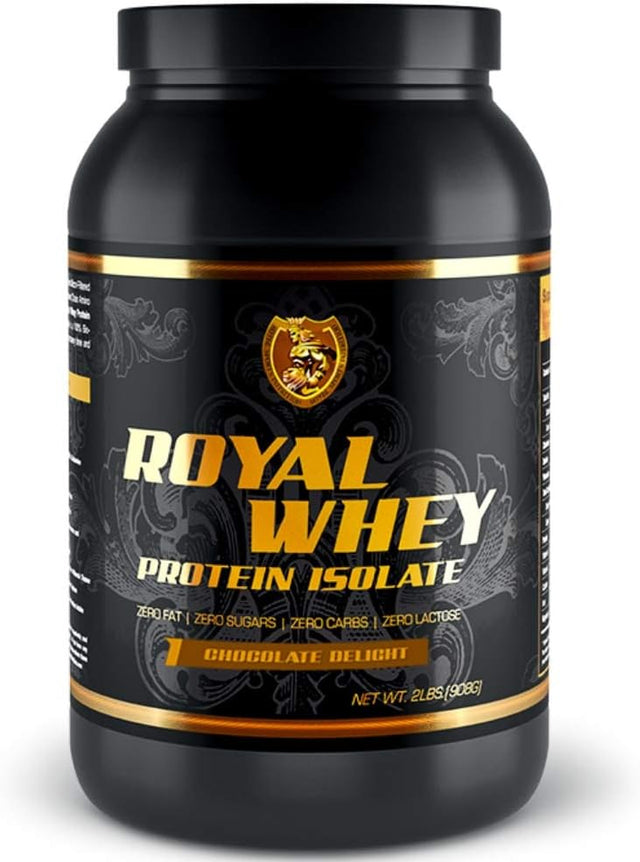 RSN Royal 100% Isolate Protein Powder | 27G Protein Isolate | 0 Sugar | 1G Carbs | 2 Lbs | 30 Servings | Chocolate