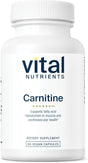 Vital Nutrients - Carnitine - Cardiovascular and Fat Metabolism Support - L-Carnitine Supplement - Heart Health Support - Supports Fatty Acid Transport - 60 Vegetarian Capsules per Bottle - 500 Mg