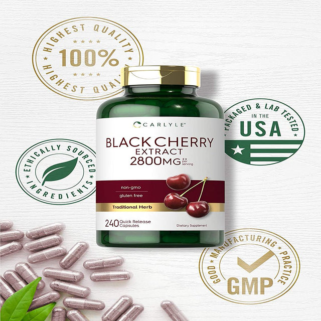 Black Cherry Extract | 2800Mg | 240 Capsules | by Carlyle