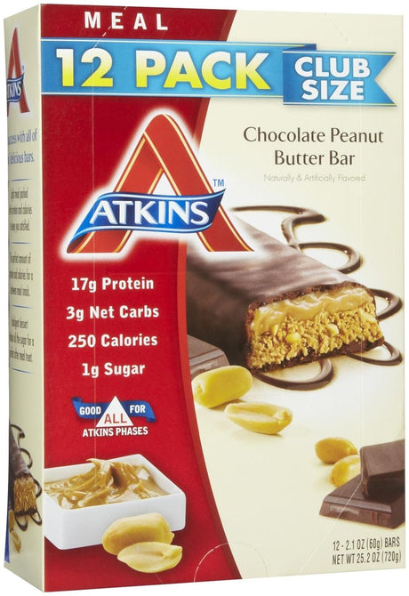 Atkins Advantage Chocolate Peanut Butter Bar, 25.2 Ounce