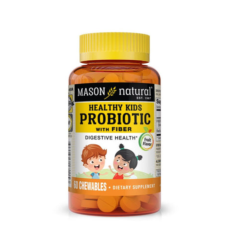 Healthy Kids Probiotic with Fiber,For Gut Health-60 Chewables