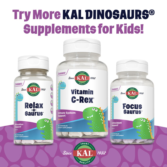 KAL Kids Multisaurus Vitamins & Minerals | Mixed Berry Flavor | Childrens Once Daily Multivitamin | 90 Chewables