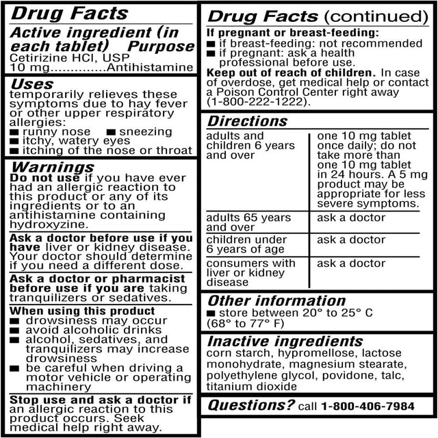 Cetirizine 10Mg Non-Drowsy Allergy Relief Tablets Antihistamine (56 Ct.) plus MM Fluticasone Nasal Spray 50Mcg, 1 Bottle 144 Sprays | Compare to Zyrtec & Flonase Active Ingredients | Indoo