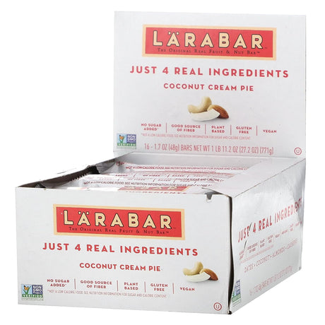 LARABAR Fruit & Nut Food Bars - Coconut Cream - 1.7 Oz - 16 Ct