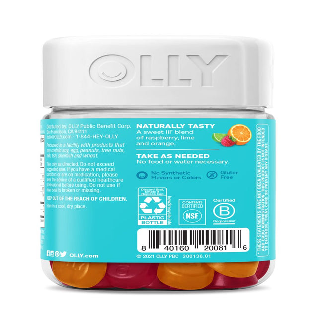 OLLY Kids Chillax Gummies, Chewable Supplement, Magnesium, L-Theanine, Sunny Sherbet, 50 Ct (Pack of 3)