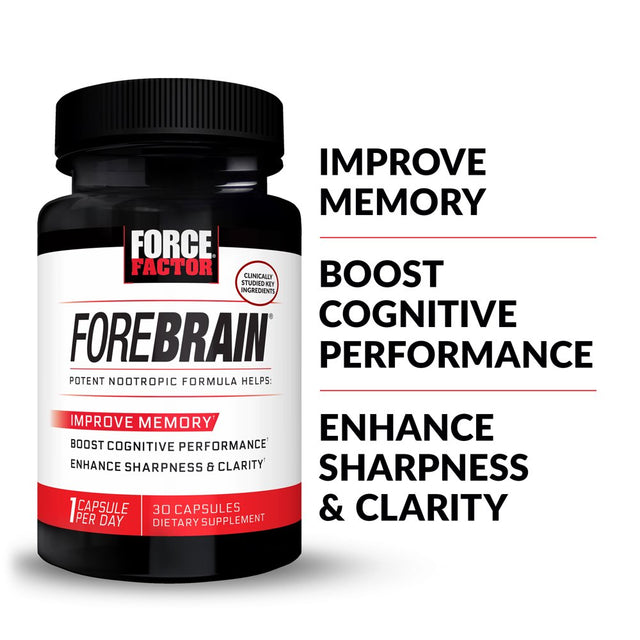 Force Factor Forebrain Brain Health and Memory Support Supplement, 30 Capsules