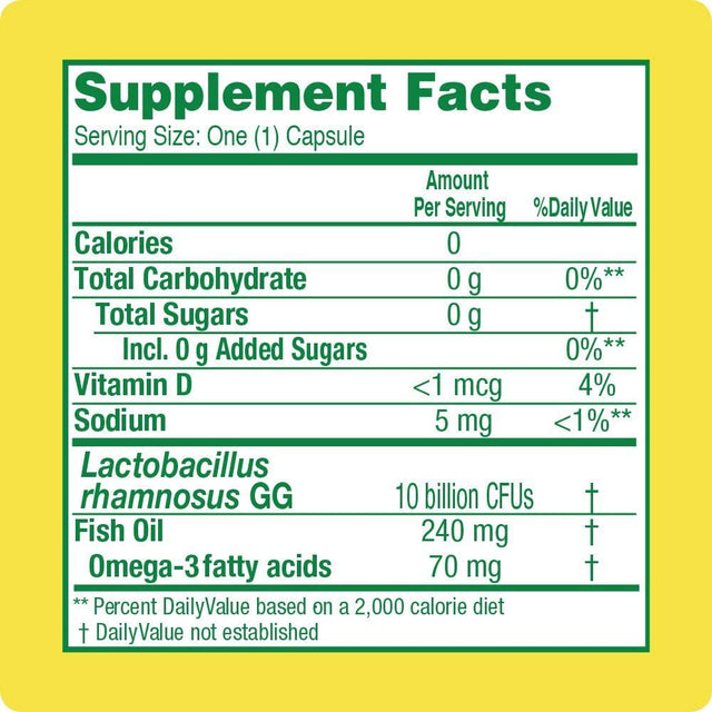 Culturelle 3-In-1 Complete Probiotic Daily Supplement, Promotes Digestive Health + Natural Immune Defense, Non-Gmo, 30 Count