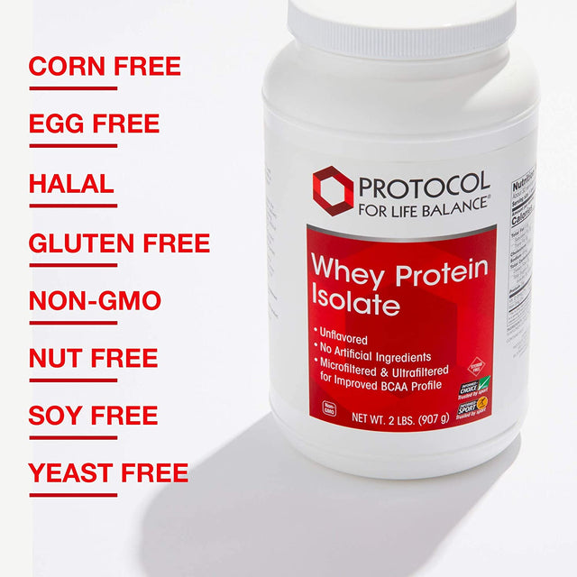 Protocol Whey Protein Isolate - Protein Powder - BCAA Amino Acids - Unflavored - 2 Lbs