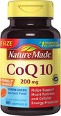 "Coq10 200 Mg, Naturally Orange,Value Size, 80-Count, Antioxidant That Helps Maintain Heart Health by Nature Made from USA"