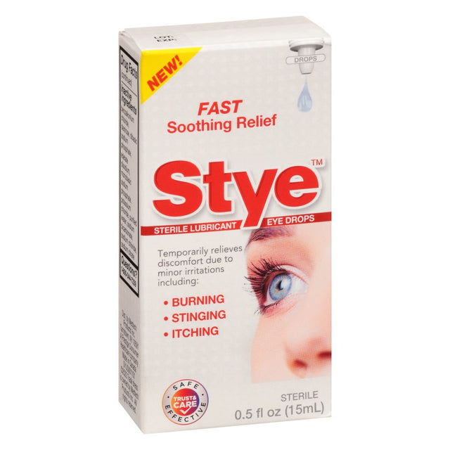 Stye Sterile Lubricant Eye Drops, Fast Soothing Relief, 0.5 Oz