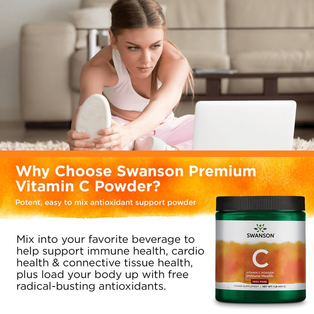 Swanson 100% Pure Vitamin C Powder, 1 Lb