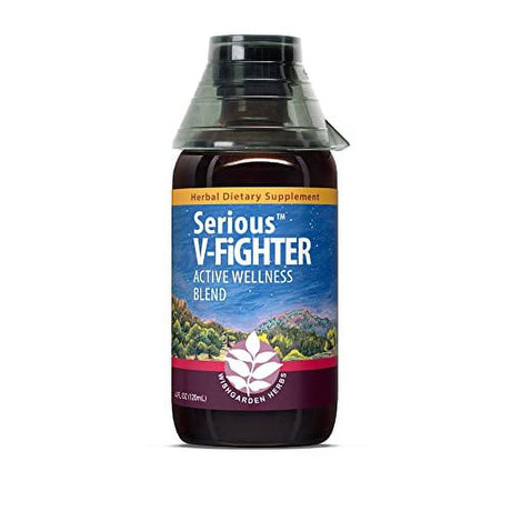 Wishgarden Herbs Serious V-Fighter - Herbal Respiratory Immune Activator, Soothes Irritated Lungs and Support for Discomforts Related to Body Aches and Fever, Respiratory Response Tincture (4Oz)