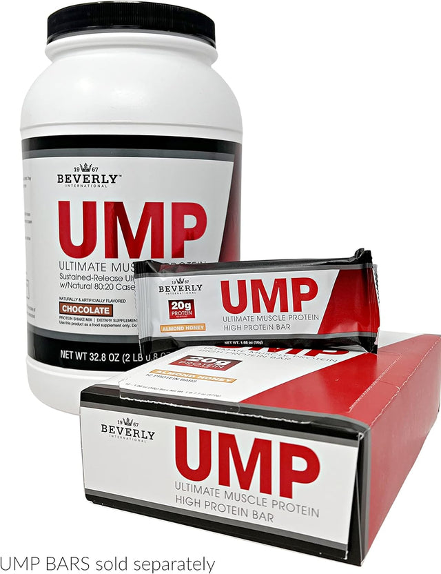 Beverly International UMP Protein Powder, Chocolate. Unique Whey-Casein Ratio Builds Lean Muscle. Easy to Digest. No Bloat. (32.8 Oz) 2Lb .8 Oz