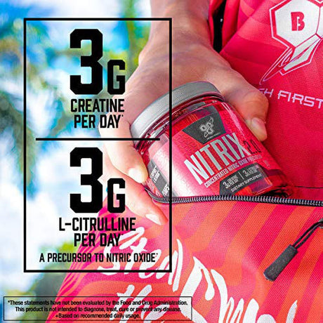 BSN NITRIX 2.0 - Nitric Oxide Precursors, 3G Creatine, 3G L Citrulline - Supports Workout Performance, Pumps, Muscle Recovery and Endurance - 90 Tablets