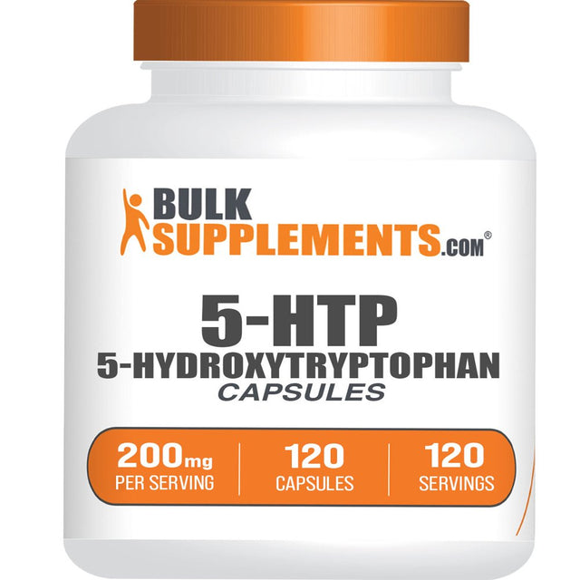 Bulksupplements.Com 5-HTP Capsules, 200Mg - Brain Support Supplements (120 Gel Capsules - 120 Servings)