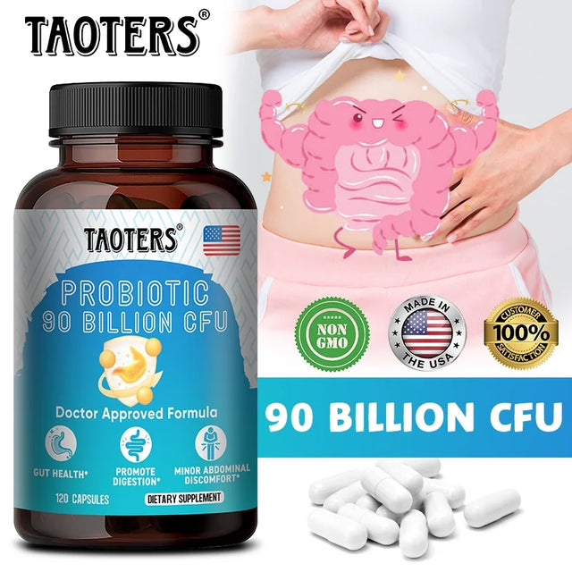 TAOTERS Daily Probiotic Supplement Capsules for Women and Men - Aids Digestion, Immunity, Gut Health