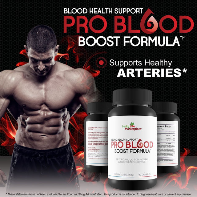 Blood Health Support Pro Blood Boost Formula - Blood Health Support Supplement - Our Best Formula for Natural Blood Health Support - Berberine, Cinnamon, Zinc - Promote Improved Blood Flow Naturally