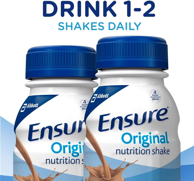 Ensure Original Nutrition Shake with 9 Grams of Protein, Meal Replacement Shakes, Milk Chocolate, 8 Fl Oz, 24 Count