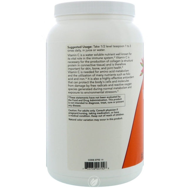 NOW Supplements Vitamin C Powder 3 Lb