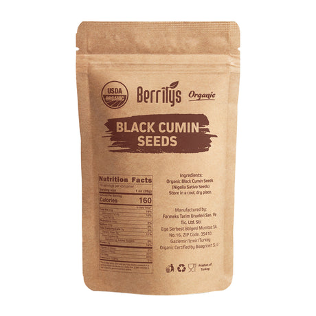 Berrilys, Organic Black Seeds, 16Oz, Also Known as Nigella Sativa, Kalonji & Black Cumin Seeds, Herbs, Spices