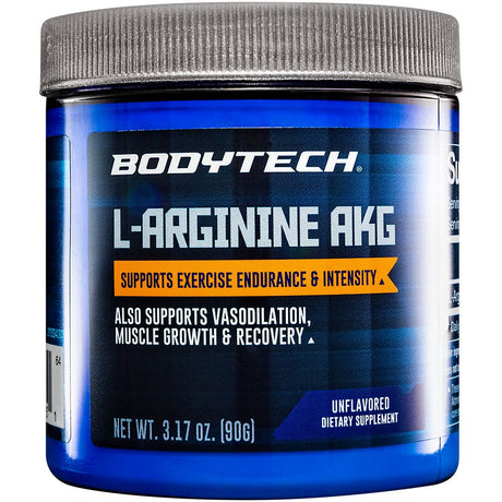 Bodytech L-Arginine AKG 3000MG - Supports Exercise Endurance & Intensity, Muscle Growth & Recovery, Vasodilation, Nitric Oxide (3.17 Ounce Powder)