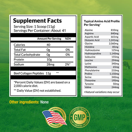 Beef Collagen Protein Powder Supplement | South American Green Pasture Raised Cattle | the Finest Triton Ocean Formulas