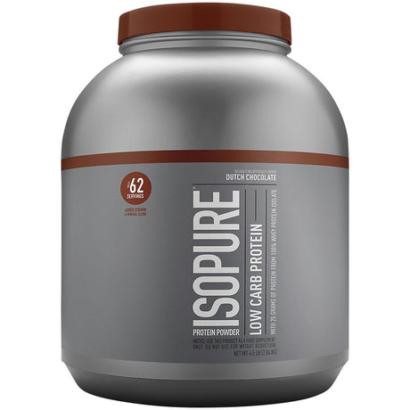 Isopure Low Carb Protein Powder, Dutch Chocolate, 4.5 Lb (2.04 Kg)