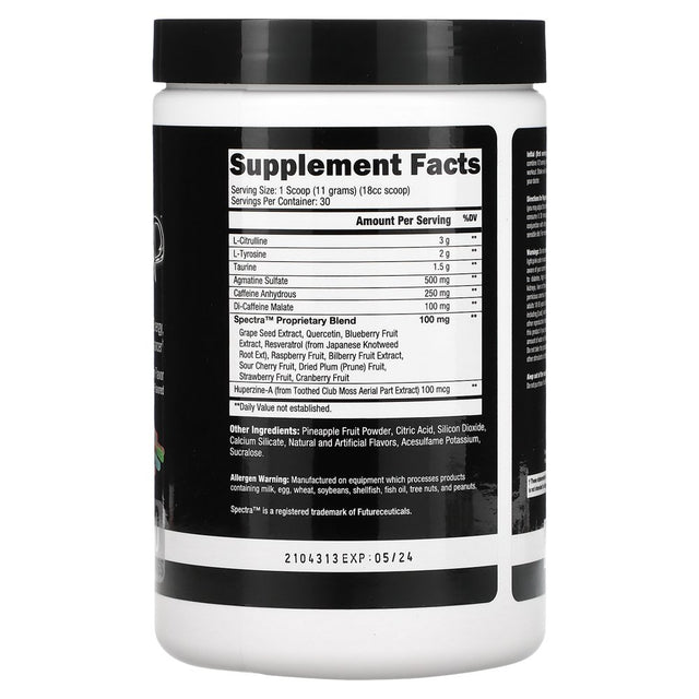 Controlled Labs White Warped, Preworkout Energy, Endurance & Nitric Oxide Enhancer, Gummy Worm, 11.64 Oz (330 G)