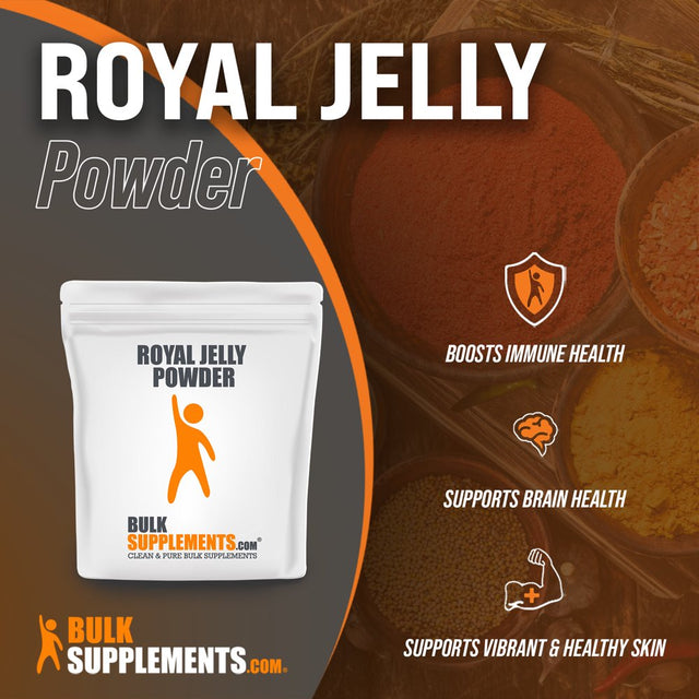 Bulksupplements.Com Royal Jelly Powder, 1000Mg - Brain & Immune Support Supplement (1Kg - 1000 Servings)