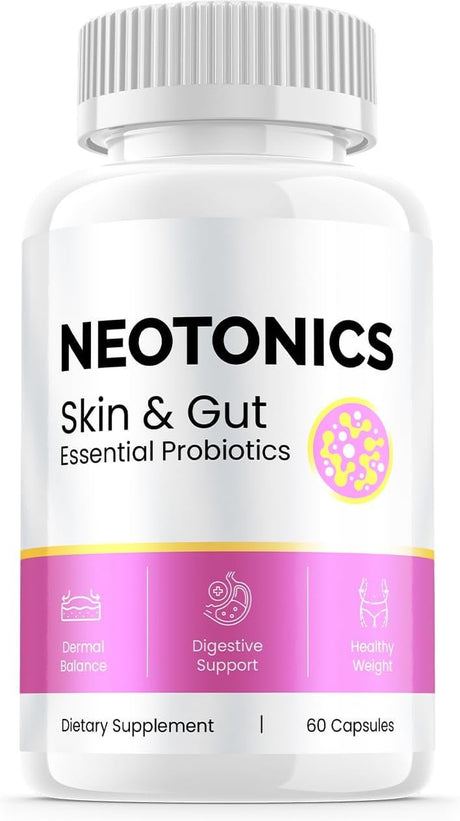 Neotonics Skin & Gut - Official - Neotonics Advanced Formula Skincare Supplement Reviews Neo Tonics Capsules Skin and Gut Health 60 Capsules