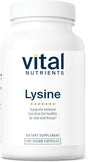 Vital Nutrients - Lysine - Supports Immune Function and Normal Arginine Levels - Supports Calcium Absorption - 100 Vegetarian Capsules per Bottle - 500 Mg