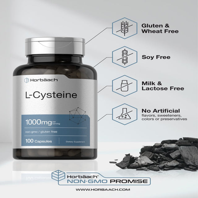 L Cysteine 1000Mg | 100 Capsules | by Horbaach