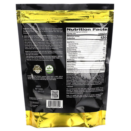 California Gold Nutrition SPORT - Vegan Protein Vanilla, 2 Lbs Pouch