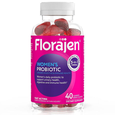 Florajen Women'S Probiotics Gummies, Immune Support Supplement for Urinary and Digestive Health, 40 Count EN*