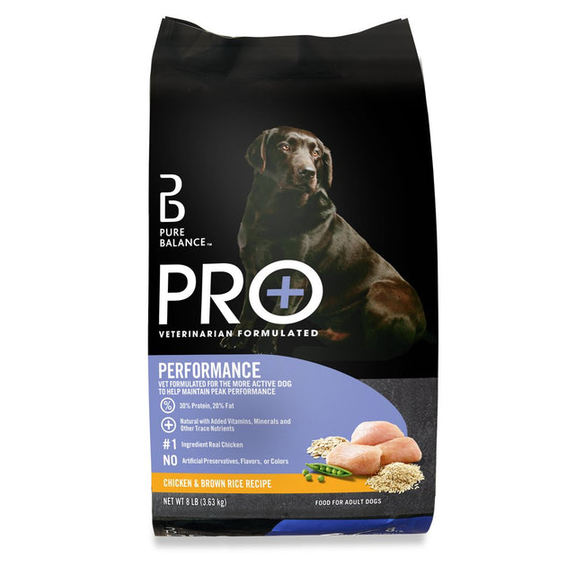 Pure Balance Pro+ Performance Chicken & Brown Rice Recipe Dry Dog Food, 8 Lbs