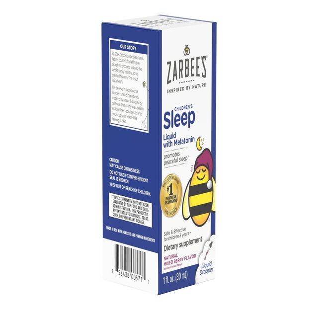 2 Pack Zarbee'S Naturals Sleep Liquid with Melatonin for Children, 1 Ounce Each