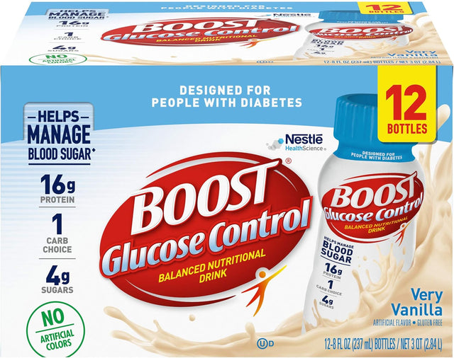 Boost Glucose Vanilla Delight, 8Oz , Pack of 12