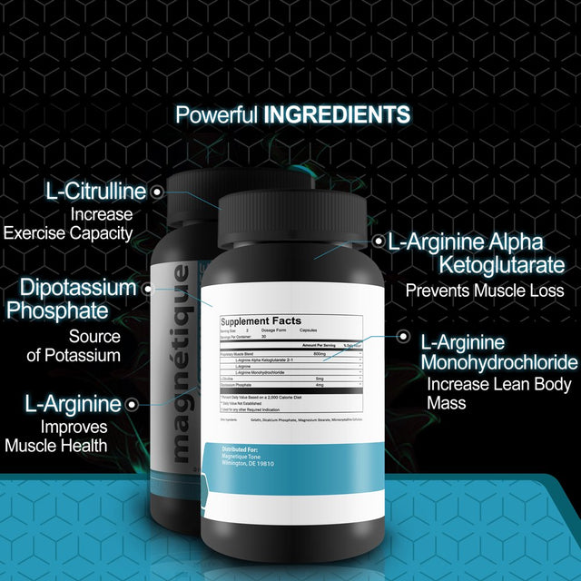 Magnetique Tone - Premium Muscle Building Nitric Oxide Booster - Improve Strength - Optimize Performance